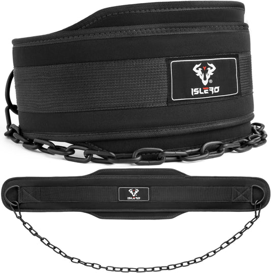 Dip Belt Weight Lifting Belt with 36 Inch Heavy Duty Steel Chain Lifting Belt for Men Women Powerlifting Weightlifting Workout Dipping Belt Chin Pull Ups Gym Training Deadlift Squat Neoprene