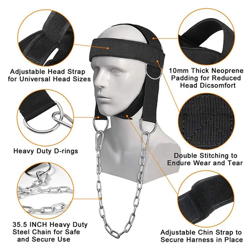 Elevate Your Strength Training with the Adjustable Head Neck Training Harness - Perfect for Neck Muscle Power and Body Posture Improvement