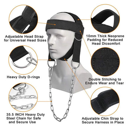 Elevate Your Strength Training with the Adjustable Head Neck Training Harness - Perfect for Neck Muscle Power and Body Posture Improvement