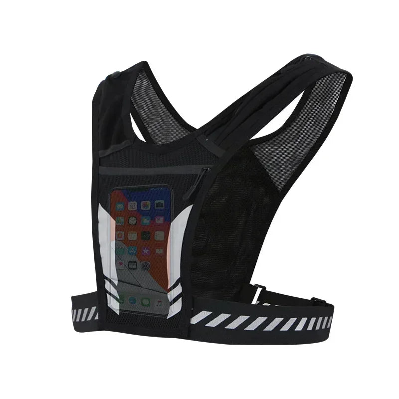 Ultra-Lightweight Hydration Running Vest with Phone Pocket and Water Bottle Holder - Perfect for Outdoor Sports, Cycling, and Hiking