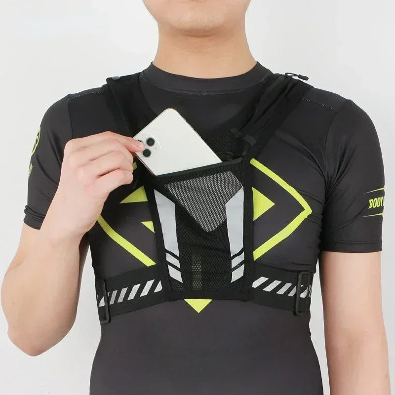 Ultra-Lightweight Hydration Running Vest with Phone Pocket and Water Bottle Holder - Perfect for Outdoor Sports, Cycling, and Hiking