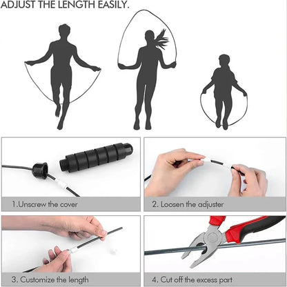 Elevate Your Fitness Routine with Our Adjustable Tangle-Free Speed Jump Rope Featuring Comfortable Foam Handles