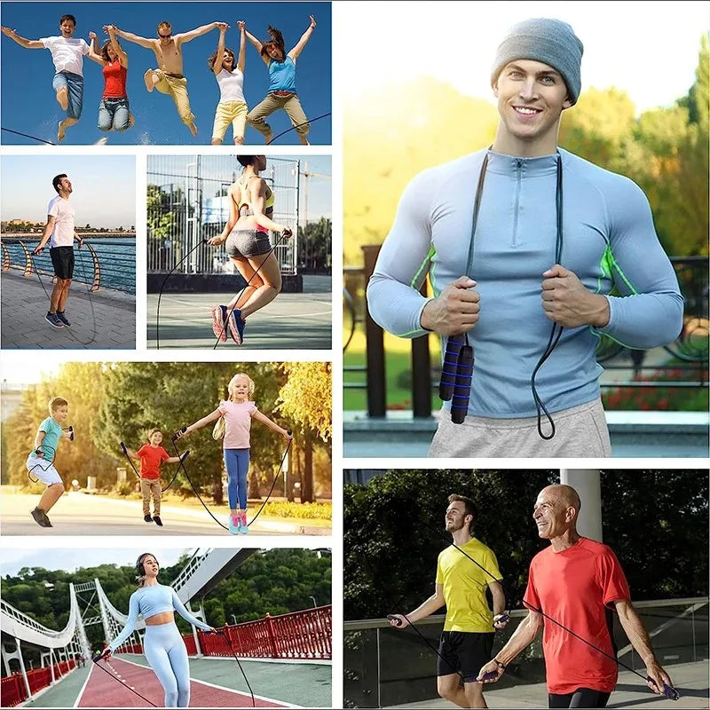 Elevate Your Fitness Routine with Our Adjustable Tangle-Free Speed Jump Rope Featuring Comfortable Foam Handles