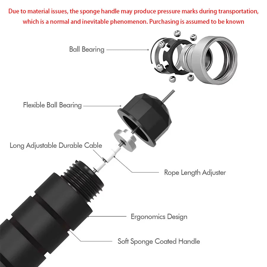 Elevate Your Fitness Routine with Our Adjustable Tangle-Free Speed Jump Rope Featuring Comfortable Foam Handles